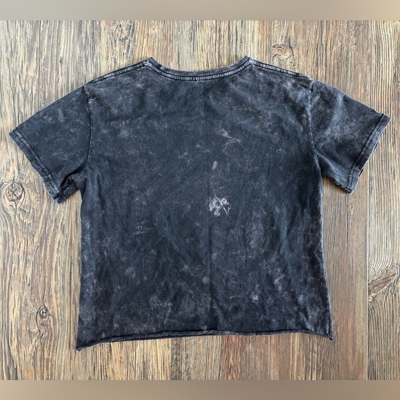 Rolling Stones Mick Jagger T-Shirt Womens Medium Black Cropped Band Concert Tee - Picture 2 of 6